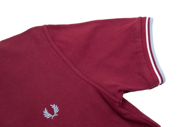 フレッドペリーFREDPERRY ポイント刺繍鹿の子ポロシャツ エンジ36 K-106721_008