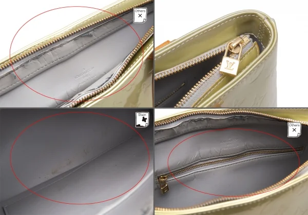 ルイヴィトンLouis Vuitton モノグラム ヴェルニヒューストン トートバッグ シャンパン K-106760_015