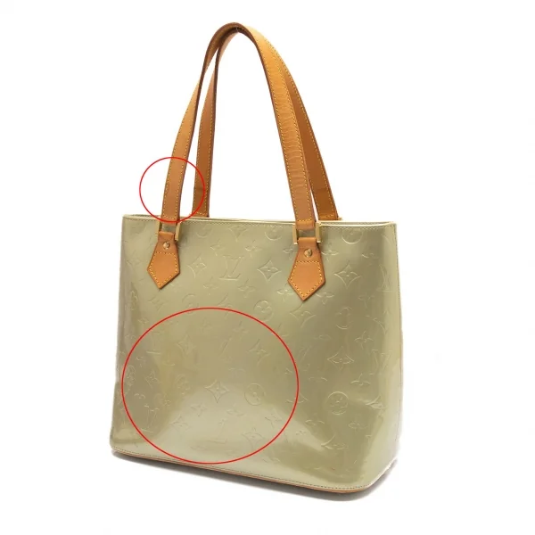 ルイヴィトンLouis Vuitton モノグラム ヴェルニヒューストン トートバッグ シャンパン K-106760_002