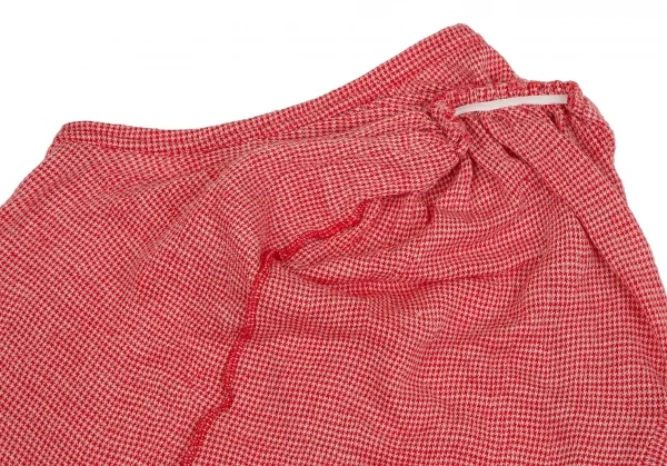 ジュンヤワタナベマン コムデギャルソンJUNYA WATANABE MAN COMME des GARCONS ポリウールパピートゥースシワ加工変形ヘンリーネックトップス 赤S K-106767_011