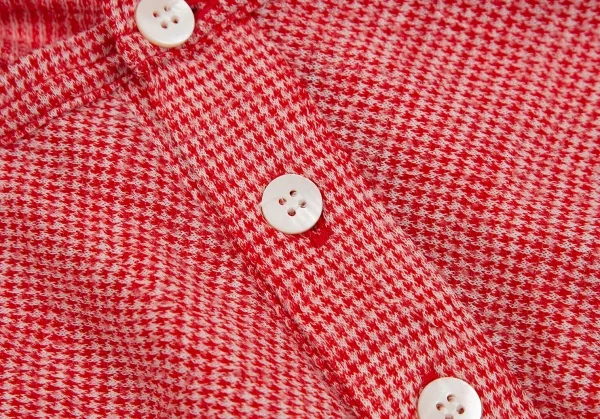 ジュンヤワタナベマン コムデギャルソンJUNYA WATANABE MAN COMME des GARCONS ポリウールパピートゥースシワ加工変形ヘンリーネックトップス 赤S K-106767_004