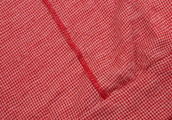 ジュンヤワタナベマン コムデギャルソンJUNYA WATANABE MAN COMME des GARCONS ポリウールパピートゥースシワ加工変形ヘンリーネックトップス 赤S K-106767_008