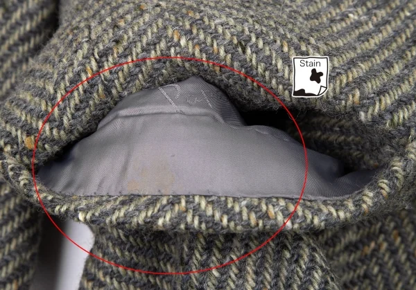 パパスPapas アイルランドファブリックウールくるみボタン2Bジャケット グレーM K-106772_013