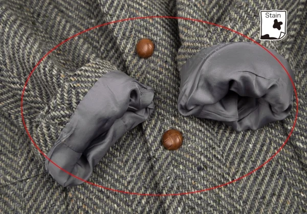 パパスPapas アイルランドファブリックウールくるみボタン2Bジャケット グレーM K-106772_009