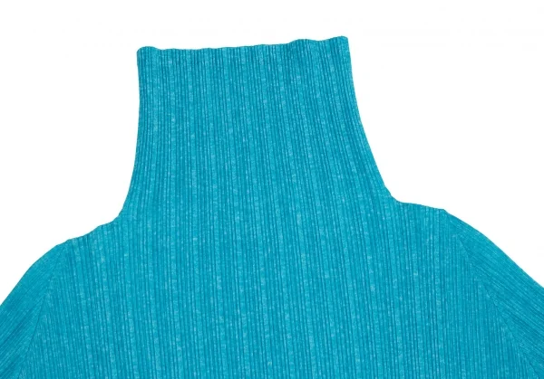 プリーツプリーズPLEATS PLEASE プリーツタートルネックロングカットソー 水色3 K-106778_003