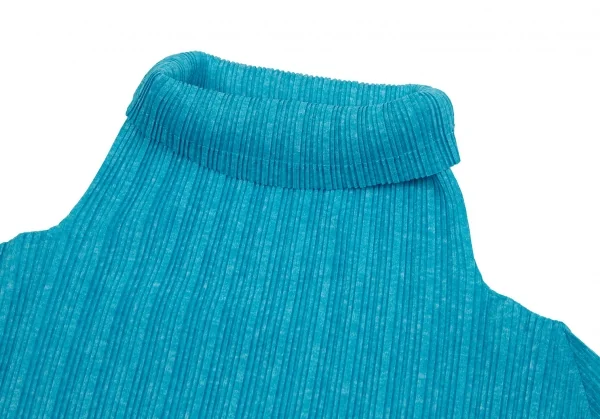 プリーツプリーズPLEATS PLEASE プリーツタートルネックロングカットソー 水色3 K-106778_004