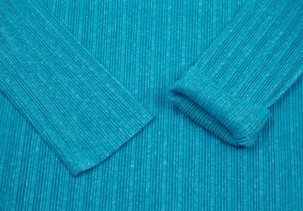 プリーツプリーズPLEATS PLEASE プリーツタートルネックロングカットソー 水色3 K-106778_006
