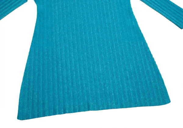 プリーツプリーズPLEATS PLEASE プリーツタートルネックロングカットソー 水色3 K-106778_007