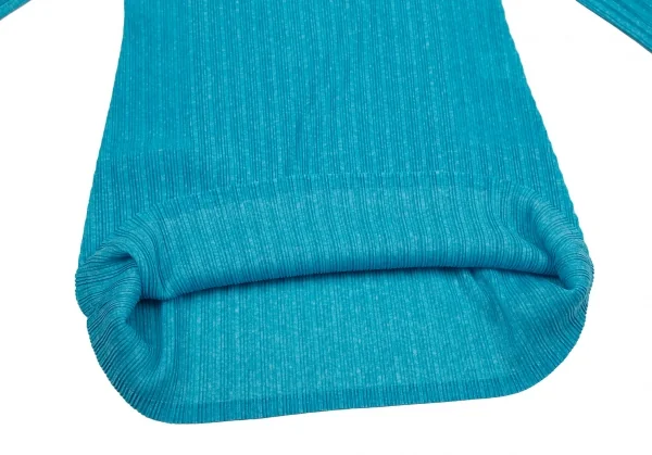 プリーツプリーズPLEATS PLEASE プリーツタートルネックロングカットソー 水色3 K-106778_008
