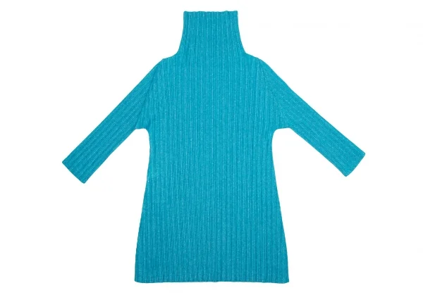 プリーツプリーズPLEATS PLEASE プリーツタートルネックロングカットソー 水色3 K-106778_009