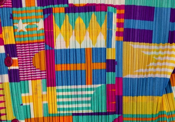 プリーツプリーズPLEATS PLEASE プリーツフラッグプリント5分袖シャツ マルチ4 K-106780_005