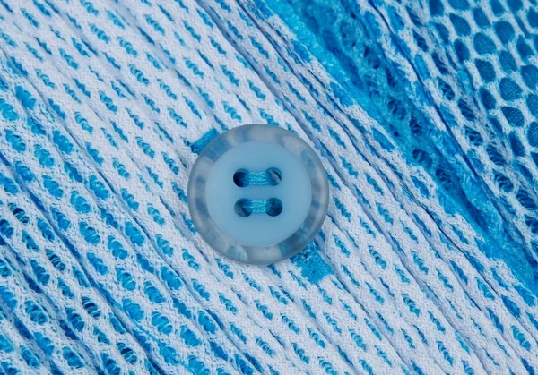 プリーツプリーズPLEATS PLEASE プリーツメッシュ切替ノースリーブシャツワンピース 水色白3 K-106792_005