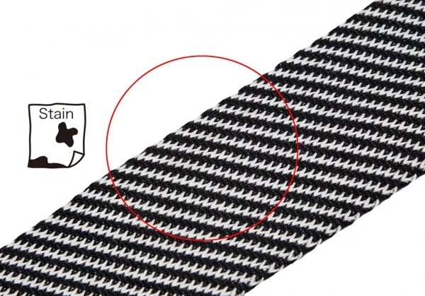 コムデギャルソン オムドゥCOMME des GARCONS HOMME DEUX 斜行ストライプニットネクタイ 黒白F K-106805_004