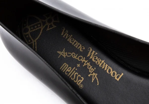 ヴィヴィアンウエストウッド アングロマニア×メリッサVivienne Westwood ANGLOMANIA×melissa メタルオーブラバーパンプス 黒25.5 K-106815_010