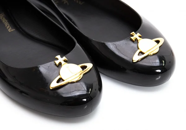 ヴィヴィアンウエストウッド アングロマニア×メリッサVivienne Westwood ANGLOMANIA×melissa メタルオーブラバーパンプス 黒25.5 K-106815_007