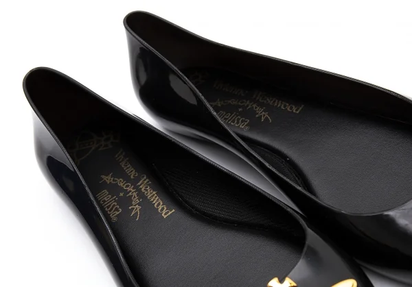 ヴィヴィアンウエストウッド アングロマニア×メリッサVivienne Westwood ANGLOMANIA×melissa メタルオーブラバーパンプス 黒25.5 K-106815_009