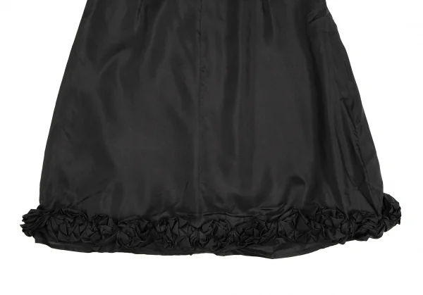 ドリスヴァンノッテンDRIES VAN NOTEN シルク裾ギャザーフリルキャミワンピース 黒36 K-106816_005