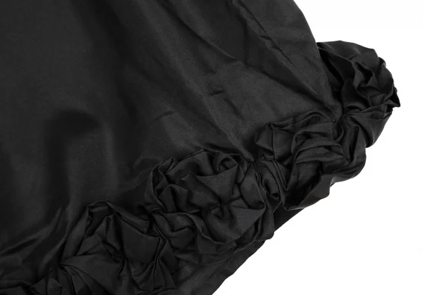 ドリスヴァンノッテンDRIES VAN NOTEN シルク裾ギャザーフリルキャミワンピース 黒36 K-106816_006
