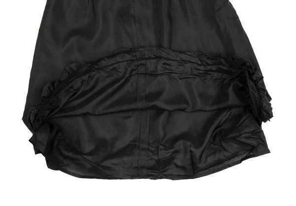 ドリスヴァンノッテンDRIES VAN NOTEN シルク裾ギャザーフリルキャミワンピース 黒36 K-106816_007