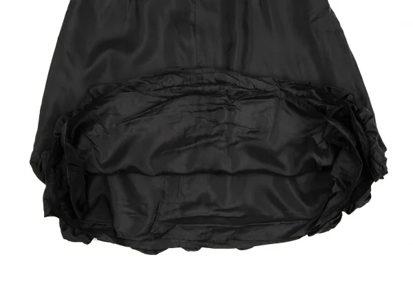 ドリスヴァンノッテンDRIES VAN NOTEN シルク裾ギャザーフリルキャミワンピース 黒36 K-106816_008