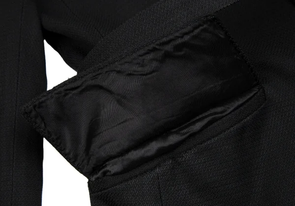 ドリスヴァンノッテンDRIES VAN NOTEN 変わり織りベルテッドロングジャケット 黒38 K-106818_012
