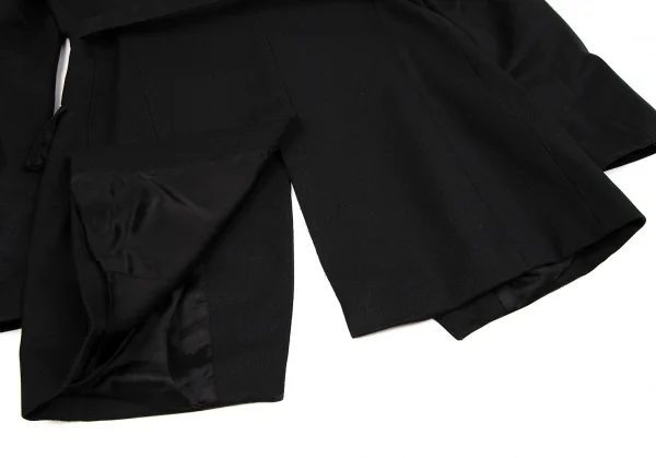 ドリスヴァンノッテンDRIES VAN NOTEN 変わり織りベルテッドロングジャケット 黒38 K-106818_015