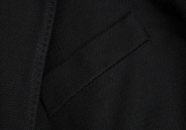 ドリスヴァンノッテンDRIES VAN NOTEN 変わり織りベルテッドロングジャケット 黒38 K-106818_005
