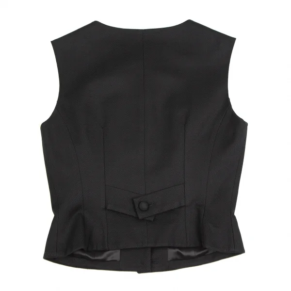 ドリスヴァンノッテンDRIES VAN NOTEN 変わり織りジレベスト 黒38 K-106819_010