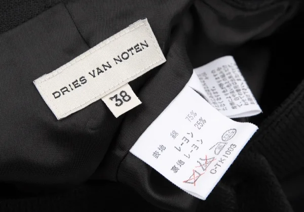 ドリスヴァンノッテンDRIES VAN NOTEN 変わり織りジレベスト 黒38 K-106819_013