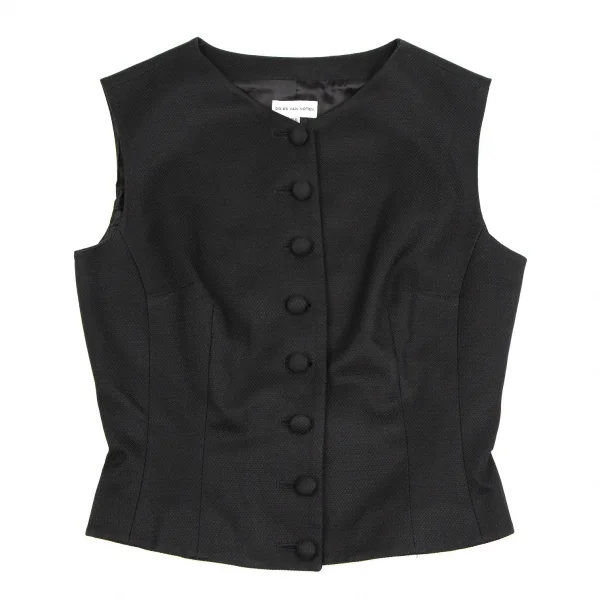 ドリスヴァンノッテンDRIES VAN NOTEN 変わり織りジレベスト 黒38 K-106819_002