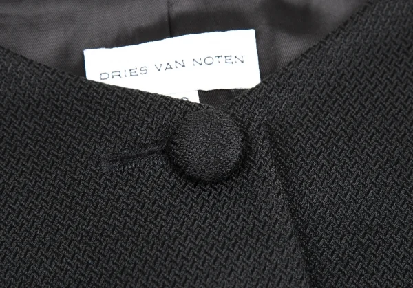 ドリスヴァンノッテンDRIES VAN NOTEN 変わり織りジレベスト 黒38 K-106819_006