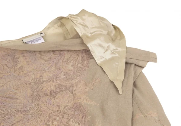 ドリスヴァンノッテンDRIES VAN NOTEN フラワージャガードラップスカート ベージュ36 K-106821_004