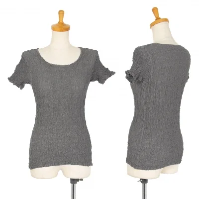 イッセイミヤケ ミーISSEY MIYAKE me カリフラワーTシャツ グレー