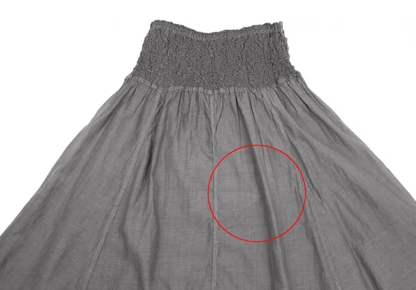 イッセイミヤケ ミーISSEY MIYAKE me ウエストカリフラワー切替ストライプスカート グレーF K-106826_003