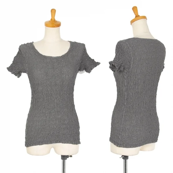 イッセイミヤケ ミーISSEY MIYAKE me カリフラワー切替セットアップスーツ グレーF K-106827_002