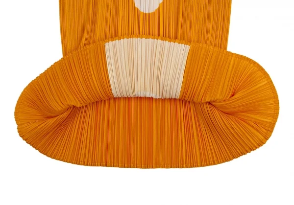 プリーツプリーズPLEATS PLEASE フロントホールデザインプリーツスカート オレンジ3 K-106829_011