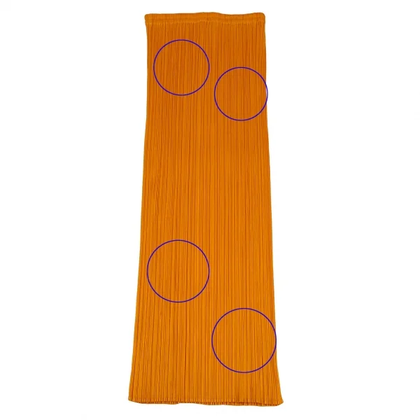 プリーツプリーズPLEATS PLEASE フロントホールデザインプリーツスカート オレンジ3 K-106829_012