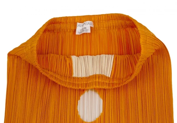 プリーツプリーズPLEATS PLEASE フロントホールデザインプリーツスカート オレンジ3 K-106829_006