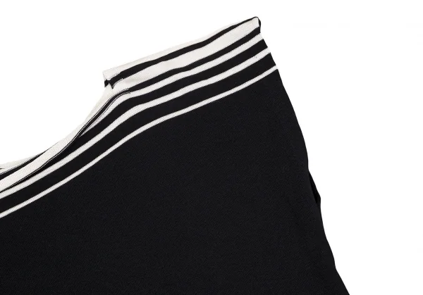 ジャンポールゴルチエ フォー セットプルミエJean Paul GAULTIER FOR SEPT PREMIERES ボックスシルエットノースリーブニット 黒オフ40 K-106831_004