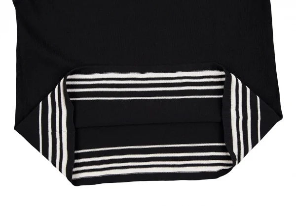 ジャンポールゴルチエ フォー セットプルミエJean Paul GAULTIER FOR SEPT PREMIERES ボックスシルエットノースリーブニット 黒オフ40 K-106831_007