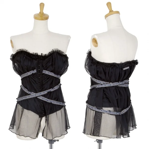 ジーンズポールゴルチエJean's Paul GAULTIER メッシュレイヤードコルセットトップス 黒M K-106835_001