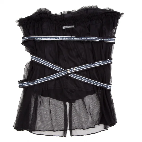ジーンズポールゴルチエJean's Paul GAULTIER メッシュレイヤードコルセットトップス 黒M K-106835_010