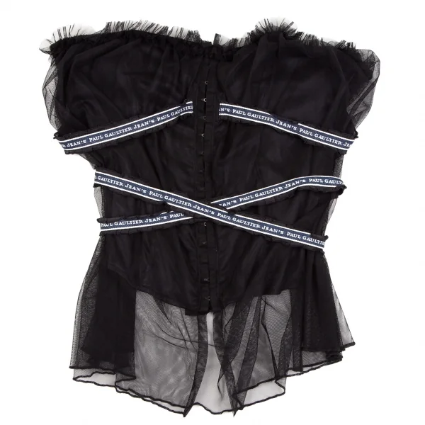 ジーンズポールゴルチエJean's Paul GAULTIER メッシュレイヤードコルセットトップス 黒M K-106835_002