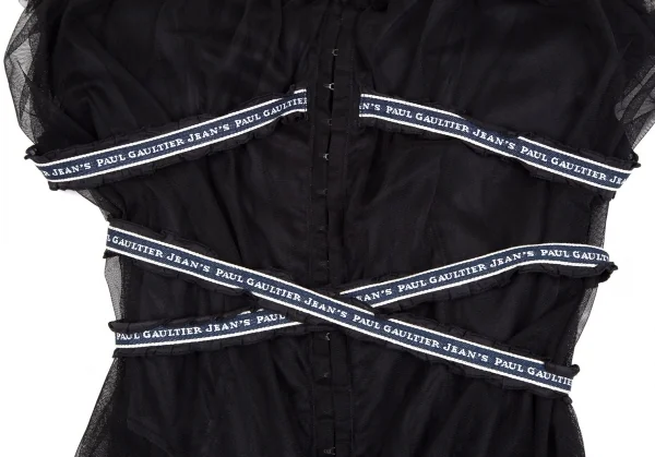 ジーンズポールゴルチエJean's Paul GAULTIER メッシュレイヤードコルセットトップス 黒M K-106835_004
