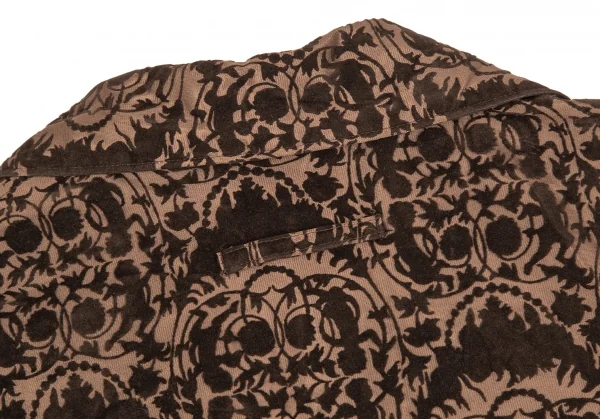 ジャンポールゴルチエ クラシックJean Paul GAULTIER CLASSIQUE エンジェルフロッキープリント半袖シャツ 茶40 K-106837_013