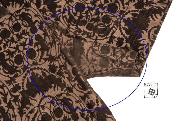 ジャンポールゴルチエ クラシックJean Paul GAULTIER CLASSIQUE エンジェルフロッキープリント半袖シャツ 茶40 K-106837_004