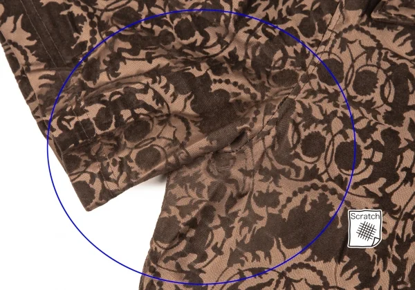 ジャンポールゴルチエ クラシックJean Paul GAULTIER CLASSIQUE エンジェルフロッキープリント半袖シャツ 茶40 K-106837_005