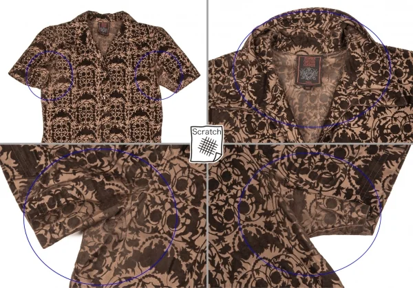ジャンポールゴルチエ クラシックJean Paul GAULTIER CLASSIQUE ダマスクフロッキープリントアンサンブル 茶40 K-106839_004