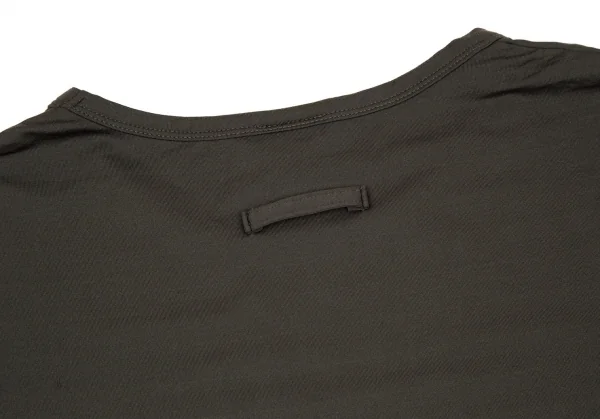ジャンポールゴルチエ ファムJean Paul GAULTIER FEMME レザーパイピングストレッチTシャツ チャコール40 K-106843_009