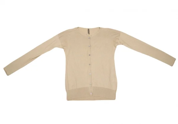 フラボアFRAPBOIS シルクアンゴララウンドカラーニットカーディガン ベージュ1 K-106856_002